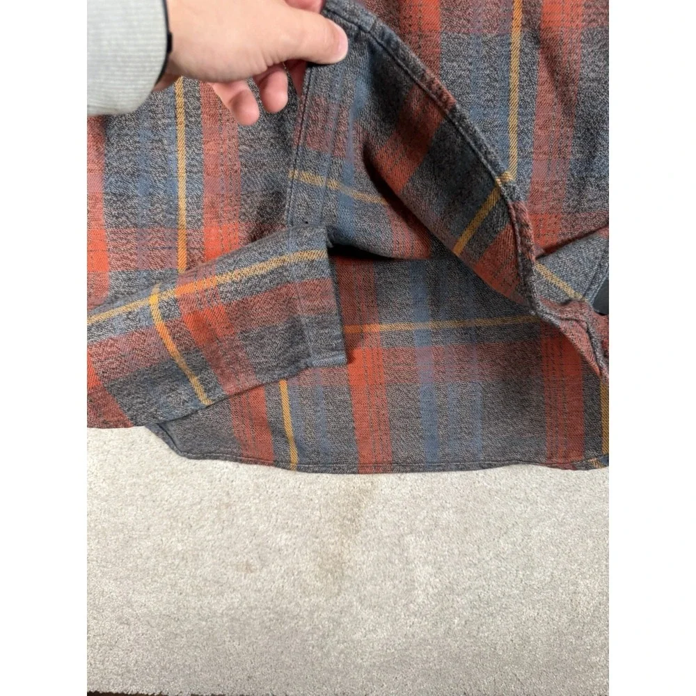 The North Face Men's Arroyo Flannel Shirt Size Small Summit‎ Grey Orange Cotton